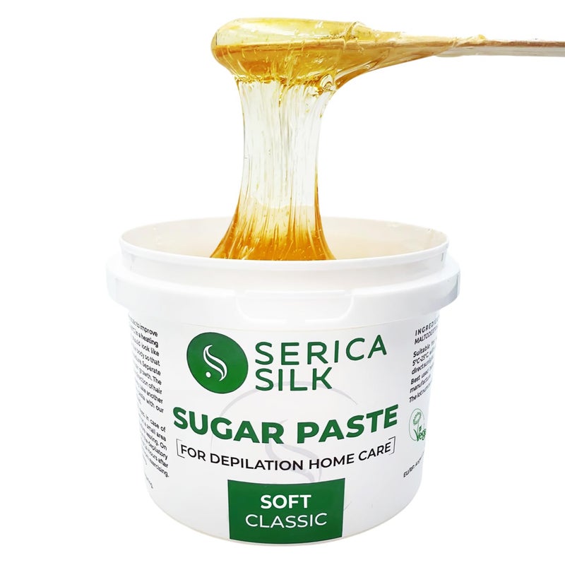Sugaring Paste Hair Removal Wax 17.6 oz/500g â€“ Soft Density: Sugar Wax for Arms, Legs & Large areas | for Professional Salon & Advanced Home Users in Cool Rooms | No-Heat, Vegan, Hypoallergenic